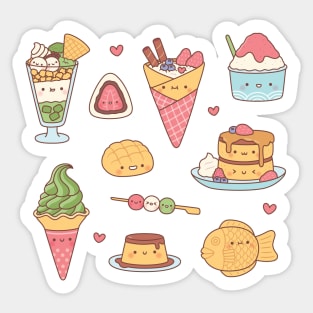 Kawaii Japanese Desserts Food Sticker